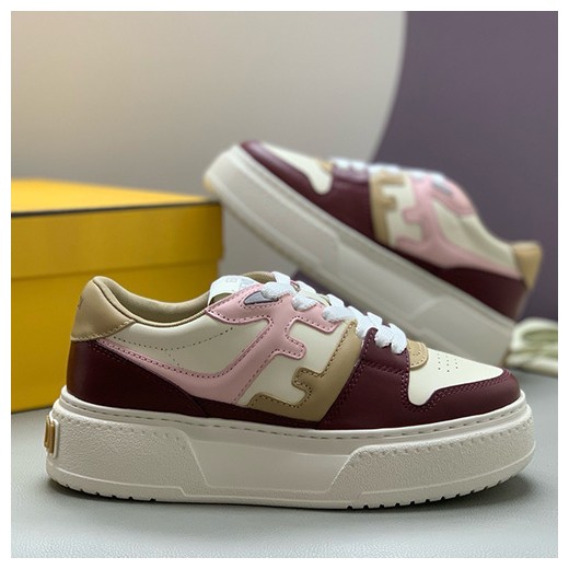[홍콩명품,FENDI] 펜디 24SS 로고 MATCH 남여공용 스니커즈 운동화 (와인), SE3960, PMD, 명품스니커즈,운동화,구두,로퍼,하이탑,신발
