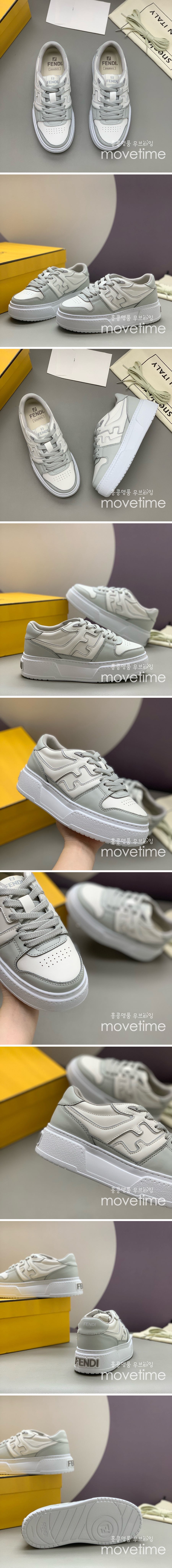 [홍콩명품,FENDI] 펜디 24SS 로고 MATCH 남여공용 스니커즈 운동화 (그레이), SE3961, PMD, 명품스니커즈,운동화,구두,로퍼,하이탑,신발