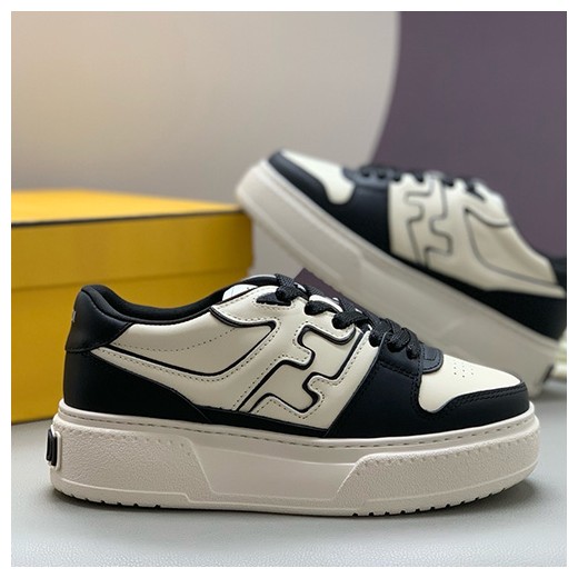 [홍콩명품,FENDI] 펜디 24SS 로고 MATCH 남여공용 스니커즈 운동화 (블랙-화이트), SE3963, PMD, 명품스니커즈,운동화,구두,로퍼,하이탑,신발