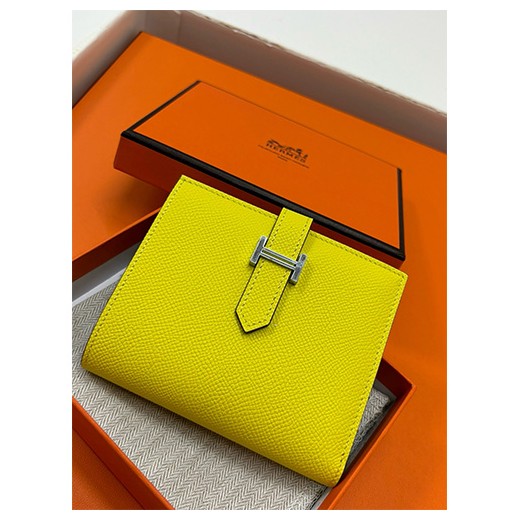 [홍콩명품.Hermes] 에르메스 24SS 로고 여성 Epsom 반지갑 (노랑-은장), BGM3780, H3, 명품지갑,무브타임쇼핑몰,홍콩명품,사이트,명품쇼핑몰