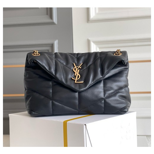 [홍콩명품.YSL] 입생로랑 24SS 로고 푸퍼 루루 램스킨 체인 여성 숄더백 577476 1EL07 1000 (블랙), BGM4027, BDA, 홍콩명품가방,명품쇼핑몰,크로스백,핸드백,구매대행