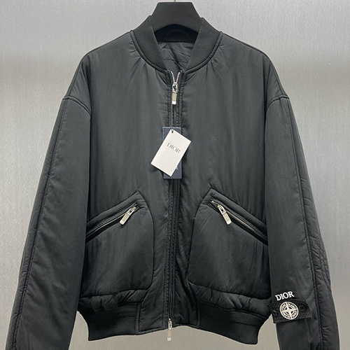 [홍콩명품,Christian Dior] 디올 24SS 로고 스톤아일랜드 콜라보 솜패딩 봄버 자켓 (블랙), BM17013, ST1, 홍콩명품의류,구매대행,온라인명품