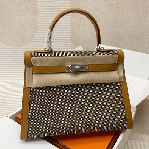 [홍콩명품.Hermes] 에르메스 24SS 로고 KELLY 28cm 토트백 핸드백 (브라운-은장), BGM4232, H3, 홍콩명품가방,명품쇼핑몰,크로스백,핸드백,구매대행
