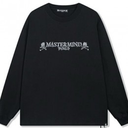 [홍콩명품.MASTERMIND] 마스터마인드 24SS 로고 스컬 맨투맨 티셔츠 (블랙), BM17439, JU, 홍콩명품의류,구매대행,온라인명품