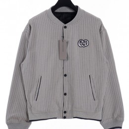 [홍콩명품,Christian Dior] 디올 24SS 로고 스트라이프 바시티 자켓 (그레이), BM17786, JU, 홍콩명품의류,구매대행,온라인명품
