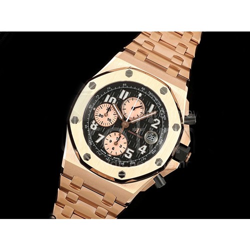 [홍콩명품시계.AUDEMARS PIGUET] 오데마피게 로얄오크 오프쇼어 42mm 로즈골드 블랙 다이얼