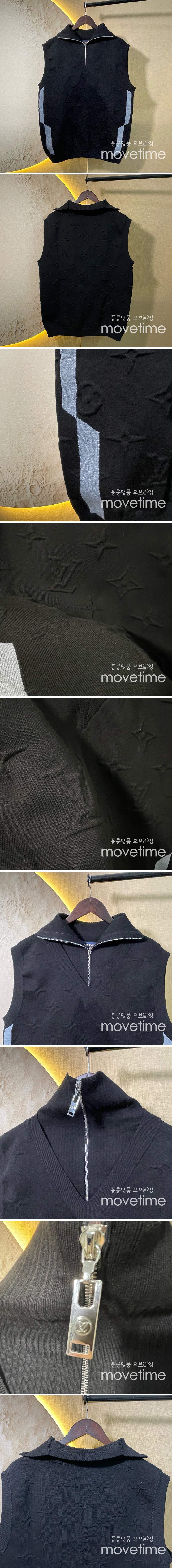 [홍콩명품.LOUIS VUITTON] 루이비통 25SS 로고 모노그램 니트 탑 (블랙), BM18104, JU, 홍콩명품의류,구매대행,온라인명품