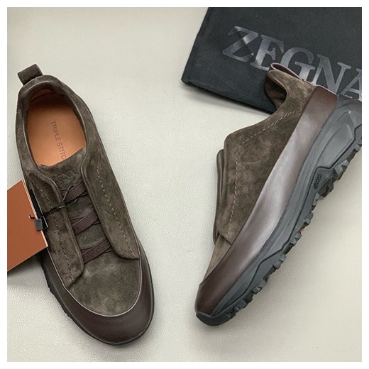 [홍콩명품.ZEGNA] 제냐 25SS 로고 레더 가죽 운동화 (브라운), SE4401, PMD, 명품스니커즈,운동화,구두,로퍼,하이탑,신발