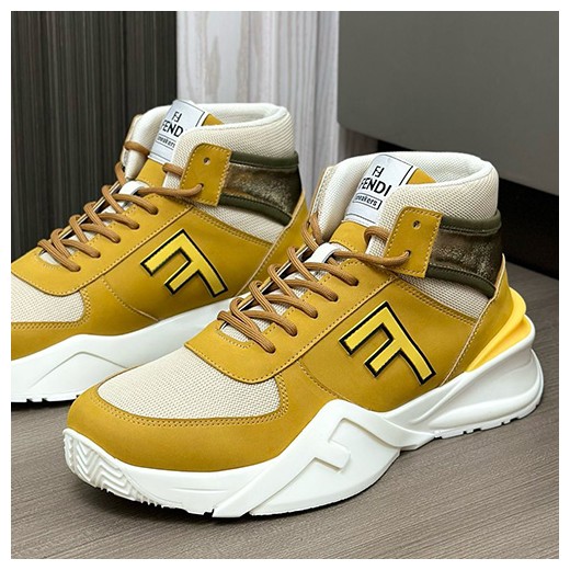 [홍콩명품,FENDI] 펜디 25SS 로고 레더 가죽 하이탑 스니커즈 운동화 (4컬러), SE4430, S2, 명품스니커즈,운동화,구두,로퍼,하이탑,신발