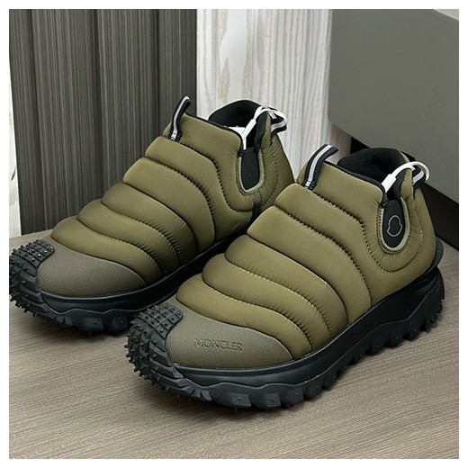[홍콩명품.MONCLER] 몽클레어 25SS 로고 패딩 운동화 (카키), SE4476, S3, 명품스니커즈,운동화,구두,로퍼,하이탑,신발