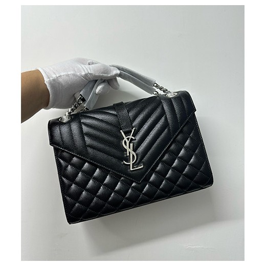 [홍콩명품.YSL] 입생로랑 25SS 로고 퀄팅 레더 가죽 크로스백 (블랙-은장), BGM4462, BC, 홍콩명품가방,명품쇼핑몰,크로스백,핸드백,구매대행