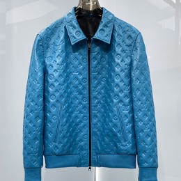 [홍콩명품.LOUIS VUITTON] 루이비통 25SS 로고 모노그램 레더 가죽 봄버 자켓 (블루), BM18513, HOUSE, 홍콩명품의류,구매대행,온라인명품