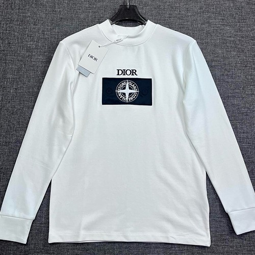 [홍콩명품,Christian Dior] 디올 25SS 로고 스톤아일랜드 콜라보 긴팔 티셔츠 (2컬러), BM18555, JQ, 홍콩명품의류,구매대행,온라인명품