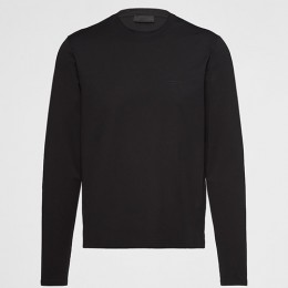 [홍콩명품,PRADA] 프라다 25SS 삼각로고 긴팔 티셔츠 (블랙), BM18715, JU, 홍콩명품의류,구매대행,온라인명품