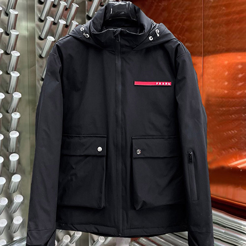 [홍콩명품,PRADA] 프라다 25SS 로고 후드 다운 파카 자켓 (2컬러), BM18930, HH, 홍콩명품의류,구매대행,온라인명품