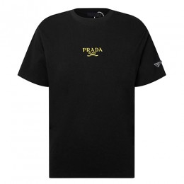 [홍콩명품,PRADA] 프라다 25SS 로고 자수 반팔 티셔츠 (2컬러), BM19037, JU, 홍콩명품의류,구매대행,온라인명품