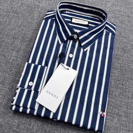 [홍콩명품.Gucci] 구찌 25SS 로고 체크 스트라이프 남방 셔츠 (블루), BM19136, JQ, 홍콩명품의류,구매대행,온라인명품