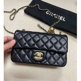 [홍콩명품.CHANEL] 샤넬 25SS 로고 23k 레더 가죽 퀄팅 미니백 크로스백 (블랙-금장), BGM4586, BC, 홍콩명품가방,명품쇼핑몰,크로스백,핸드백,구매대행