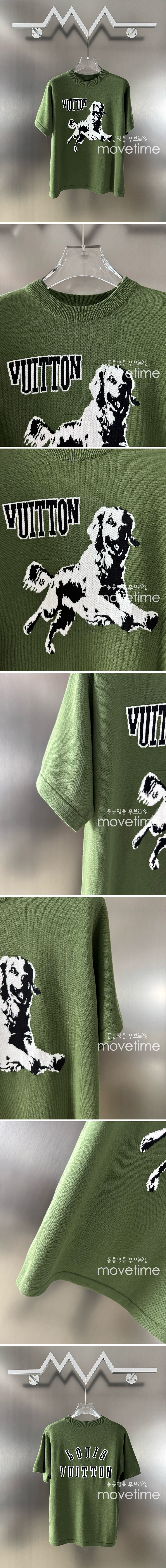 [홍콩명품.LOUIS VUITTON] 루이비통 25SS 로고 그래픽 니트 반팔 티셔츠 (그린), BM19398, JU, 홍콩명품의류,구매대행,온라인명품 상세이미지 2