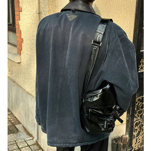 [홍콩명품,PRADA] 프라다 25SS 삼각로고 워싱 데님 카라 자켓 (2컬러), BM19405, JL, 홍콩명품의류,구매대행,온라인명품