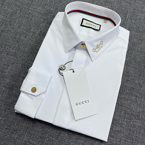 [홍콩명품.Gucci] 구찌 25SS 로고 자수 남방 셔츠 (화이트), BM19417, JQ, 홍콩명품의류,구매대행,온라인명품