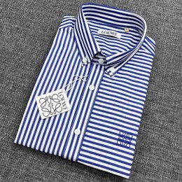 [홍콩명품.LOEWE] 로에베 25SS 로고 자수 스트라이프 남방 셔츠 (블루), BM19429, JQ, 홍콩명품의류,구매대행,온라인명품