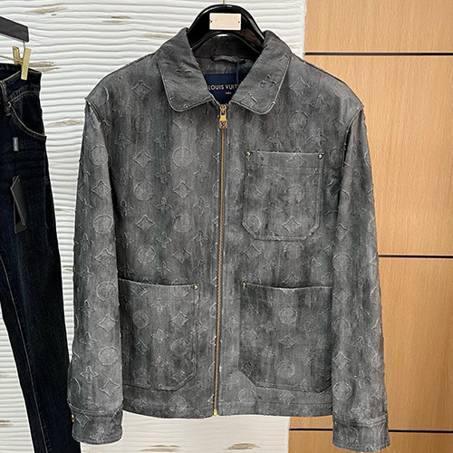 [홍콩명품.LOUIS VUITTON] 루이비통 25SS 로고 모노그램 빈티지 데님 자켓 (그레이), BM19492, G5, 홍콩명품의류,구매대행,온라인명품
