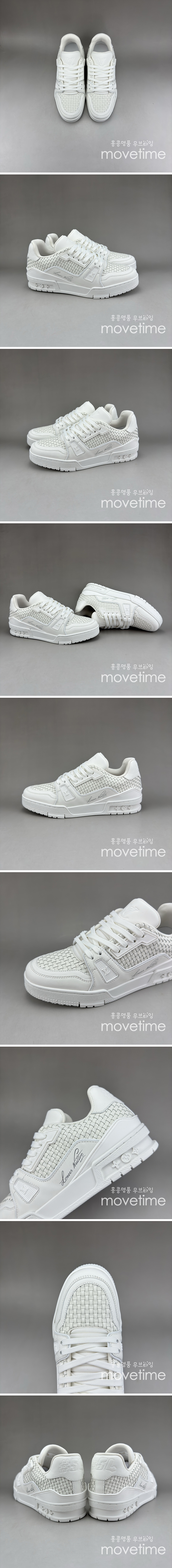 [홍콩명품.LOUIS VUITTON] 루이비통 25SS 로고 모노그램 트레이너 스니커즈 운동화 (화이트), SE4623, S3, 명품스니커즈,운동화,구두,로퍼,하이탑,신발