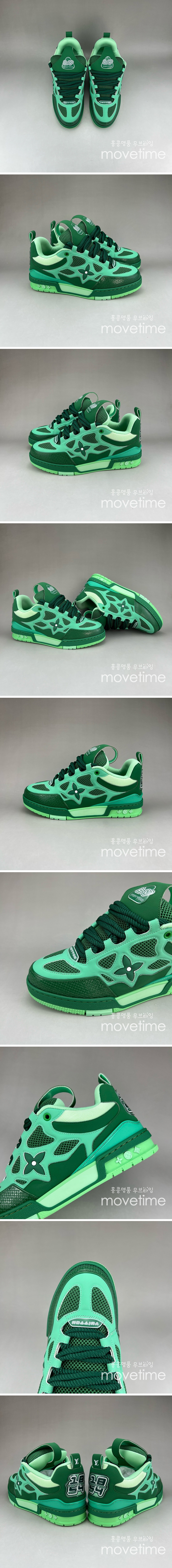 [홍콩명품.LOUIS VUITTON] 루이비통 25SS 로고 남여 SKATE 스니커즈 운동화 (그린), SE4640, S3, 명품스니커즈,운동화,구두,로퍼,하이탑,신발