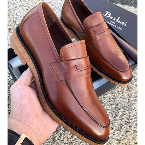 [홍콩명품.BERLUTI] 벨루티 25SS 로고 레더 가죽 로퍼 구두 (2컬러), SE4642, PMD, 명품스니커즈,운동화,구두,로퍼,하이탑,신발