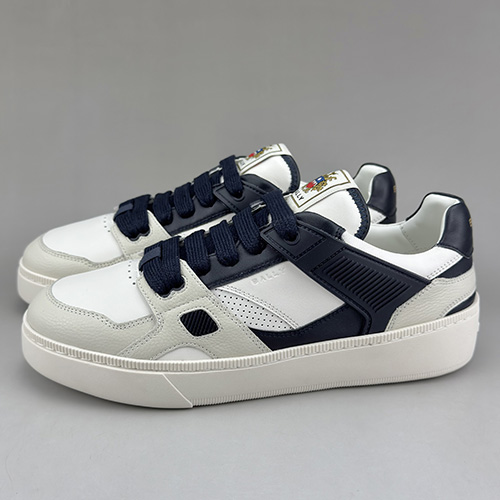 [홍콩명품.BALLY] 발리 25SS 로고 레더 가죽 스니커즈 운동화 (화이트-블랙), SE4651, S3, 명품스니커즈,운동화,구두,로퍼,하이탑,신발