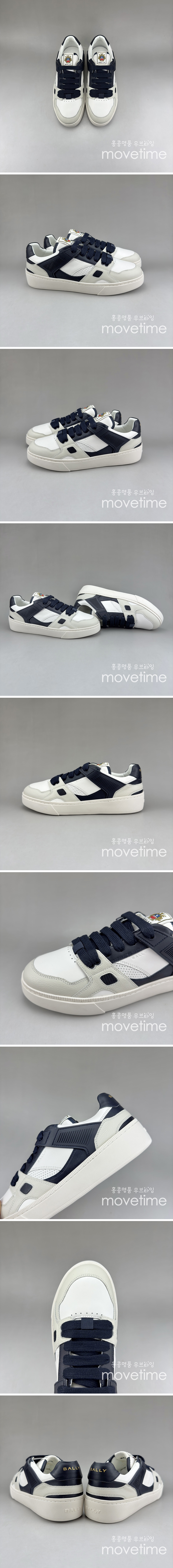 [홍콩명품.BALLY] 발리 25SS 로고 레더 가죽 스니커즈 운동화 (화이트-블랙), SE4651, S3, 명품스니커즈,운동화,구두,로퍼,하이탑,신발