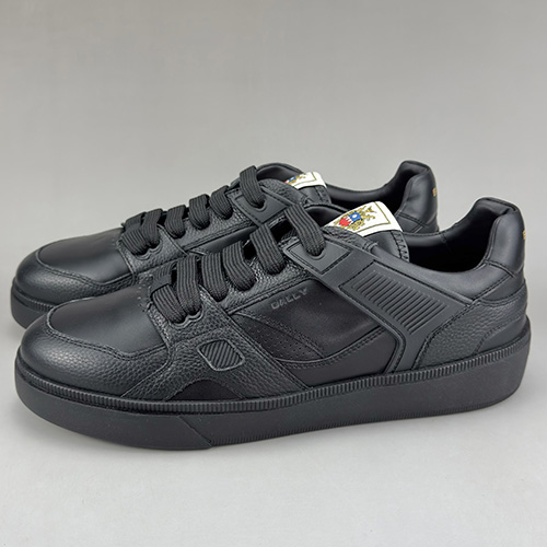 [홍콩명품.BALLY] 발리 25SS 로고 레더 가죽 스니커즈 운동화 (블랙), SE4652, S3, 명품스니커즈,운동화,구두,로퍼,하이탑,신발