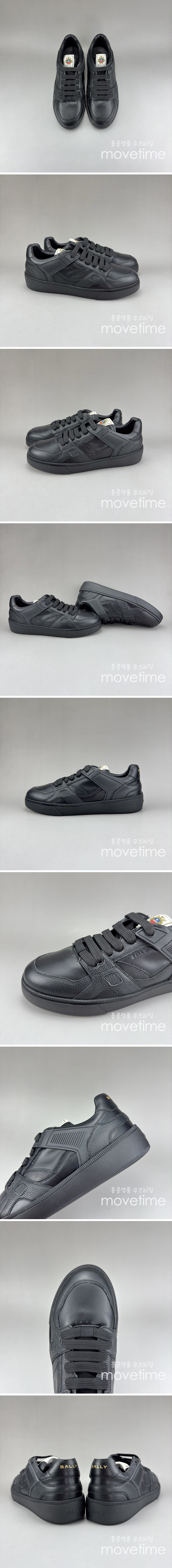 [홍콩명품.BALLY] 발리 25SS 로고 레더 가죽 스니커즈 운동화 (블랙), SE4652, S3, 명품스니커즈,운동화,구두,로퍼,하이탑,신발