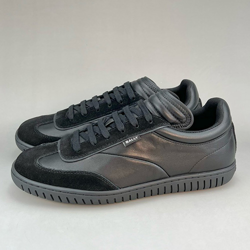 [홍콩명품.BALLY] 발리 25SS 로고 레더 가죽 스니커즈 운동화 (블랙), SE4658, S3, 명품스니커즈,운동화,구두,로퍼,하이탑,신발