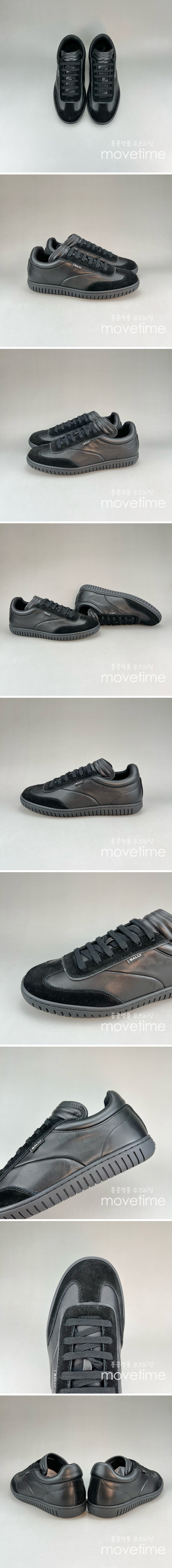 [홍콩명품.BALLY] 발리 25SS 로고 레더 가죽 스니커즈 운동화 (블랙), SE4658, S3, 명품스니커즈,운동화,구두,로퍼,하이탑,신발