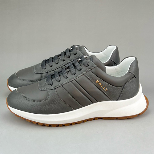 [홍콩명품.BALLY] 발리 25SS 로고 레더 가죽 스니커즈 운동화 (그레이), SE4660, S3, 명품스니커즈,운동화,구두,로퍼,하이탑,신발