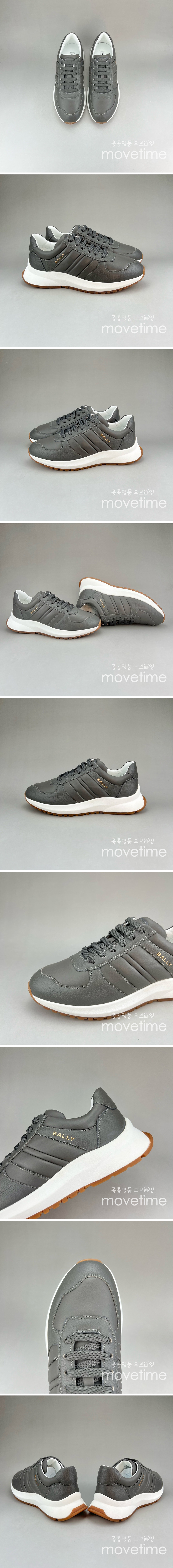 [홍콩명품.BALLY] 발리 25SS 로고 레더 가죽 스니커즈 운동화 (그레이), SE4660, S3, 명품스니커즈,운동화,구두,로퍼,하이탑,신발