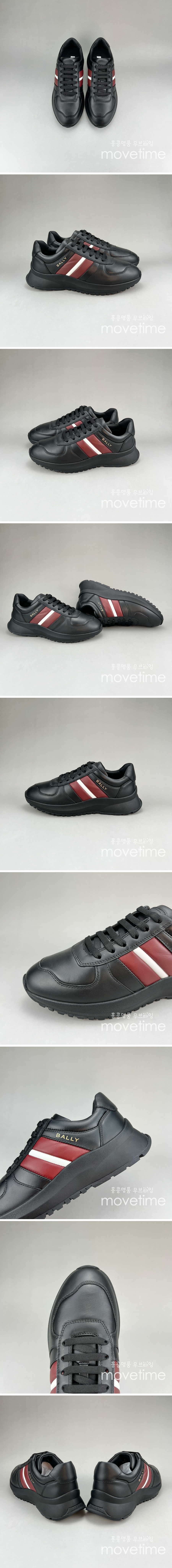 [홍콩명품.BALLY] 발리 25SS 로고 레더 가죽 스니커즈 운동화 (올블랙), SE4662, S3, 명품스니커즈,운동화,구두,로퍼,하이탑,신발