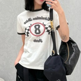 [홍콩명품,Christian Dior] 디올 25SS 로고 여성 그래픽 프린트 반팔 티셔츠 (화이트), BM19584, 13C, 홍콩명품의류,구매대행,온라인명품