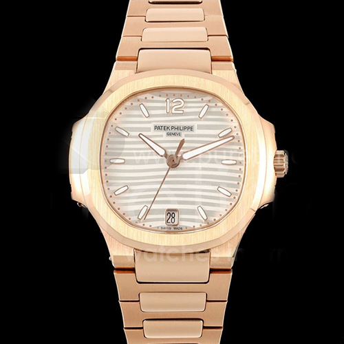 [홍콩명품시계.PATEK PHILIPPE] 파텍필립 노틸러스 7118 로즈골드 여성용 35mm 실버 다이얼