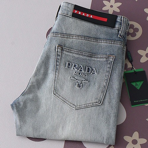 [홍콩명품,PRADA] 프라다 25SS 로고 데님 팬츠 진 청바지, BM19650, HH, 홍콩명품의류,구매대행,온라인명품