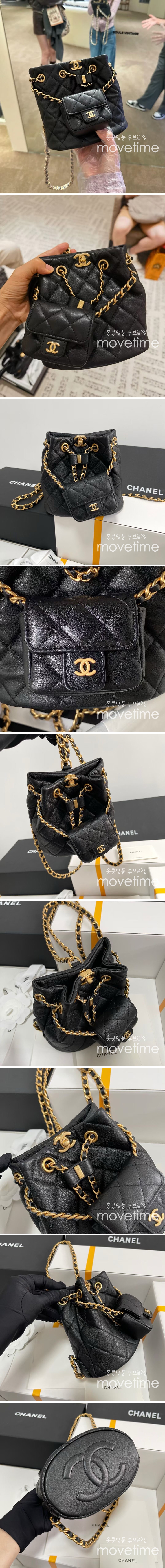 [홍콩명품.CHANEL] 샤넬 25SS 로고 23A 퀄팅 레더 가죽 미니 토트백 크로스백 (블랙-금장), BGM4666, BC, 홍콩명품가방,명품쇼핑몰,크로스백,핸드백,구매대행