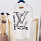 [홍콩명품.LOUIS VUITTON] 루이비통 25SS 로고 그래픽 프린트 반팔 티셔츠 (화이트), BM19689, YS, 홍콩명품의류,구매대행,온라인명품