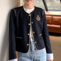 [홍콩명품,Christian Dior] 디올 25SS 로고 여성 라운드넥 쇼트 자켓 (네이비), BM19740, TBG, 홍콩명품의류,구매대행,온라인명품