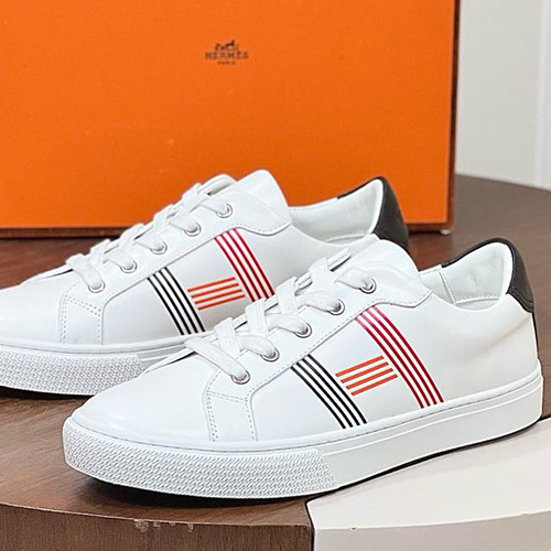 [홍콩명품.Hermes] 에르메스 25SS 로고 레더 가죽 스니커즈 운동화 (화이트), SE4672, ALW, 명품스니커즈,운동화,구두,로퍼,하이탑,신발