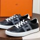 [홍콩명품.Hermes] 에르메스 25SS 로고 레더 가죽 스니커즈 운동화 (블랙), SE4673, ALW, 명품스니커즈,운동화,구두,로퍼,하이탑,신발