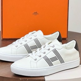 [홍콩명품.Hermes] 에르메스 25SS 로고 레더 가죽 스니커즈 운동화 (화이트), SE4674, ALW, 명품스니커즈,운동화,구두,로퍼,하이탑,신발