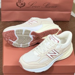 [홍콩명품.Loro Piana] 로로피아나 25SS 로고 뉴발란스 콜라보 스니커즈 운동화 (아이보리), SE4685, ALW, 명품스니커즈,운동화,구두,로퍼,하이탑,신발