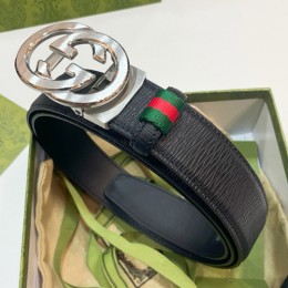 [홍콩명품.Gucci] 구찌 25SS 로고 레더 가죽 자동 벨트 (블랙-은장), 3.5cm, BT1396, BRB, 명품레플리카,인터넷쇼핑몰,남자명품,해외직구